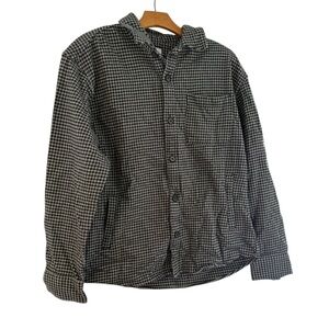 Goodfellow & Co Men's Heavyweight Flannel Button-Down Shirt Houndstooth Size M